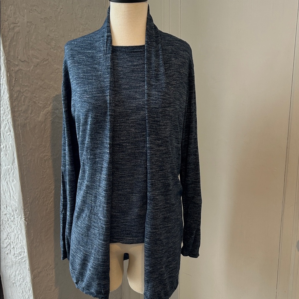 Brooks Brothers Navy Spaced Dye Sweater Set
